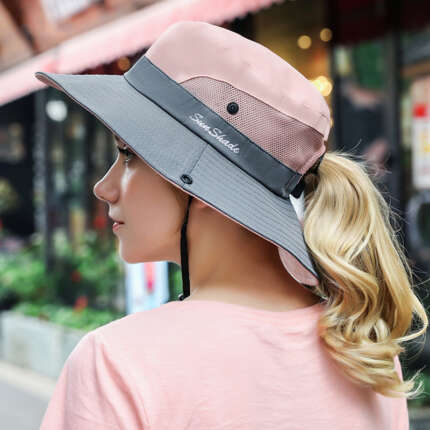 Outdoor Sun Hat With Large Side Shading In Summer