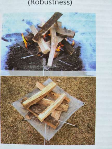 folding campfire cooking stand
