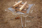 folding campfire cooking stand