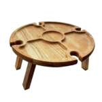 wooden folding picnic table