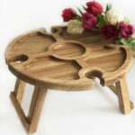 wooden folding picnic table
