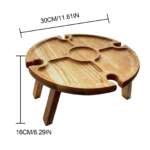 wooden folding picnic table