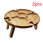 wooden folding picnic table