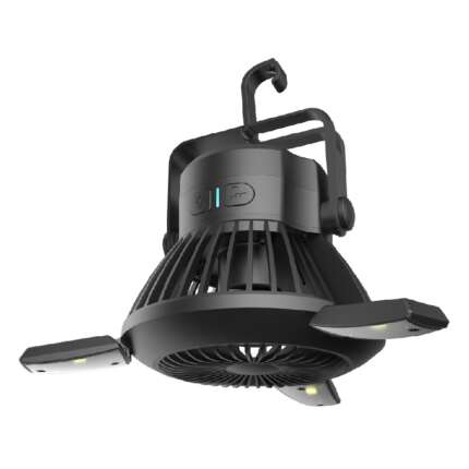 solar camping fan light