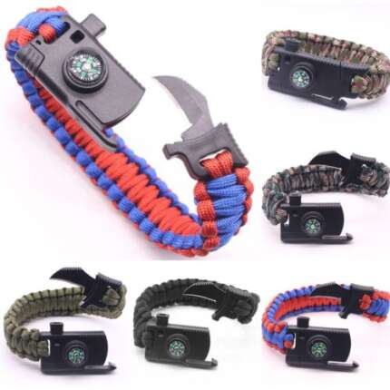 parachute cord bracelet knife