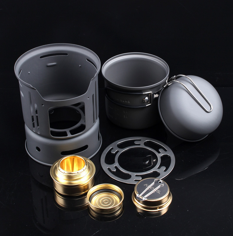 Camping cookware set: Essential 7-Piece Stainless Steel Kit camping cookware set