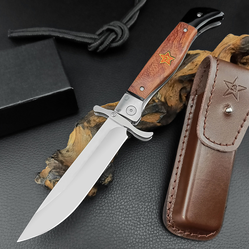 Folding camping knife 10.8cm blade rugged EDC tool folding camping knife