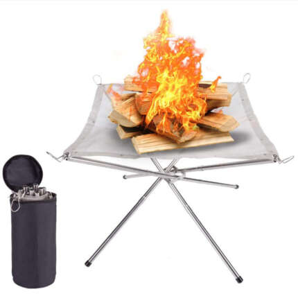 folding campfire rack