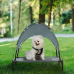 elevated dog bed with canopy