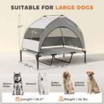 elevated dog bed with canopy