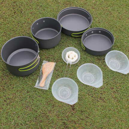 camping cookware set for 2-3 person