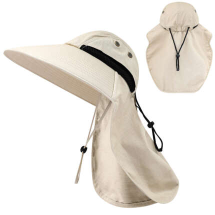 fishing hat with neck flap