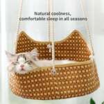 rattan cat hammock