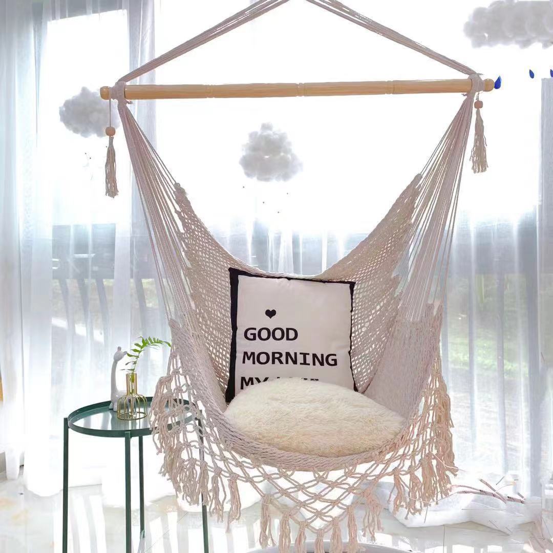 Cotton Hammock Chair: Trusted 120kg Capacity Design cotton hammock chair