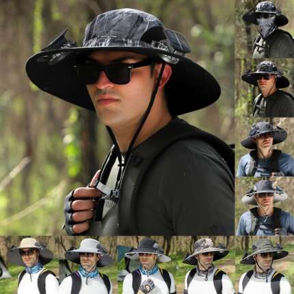 solar fishing hat