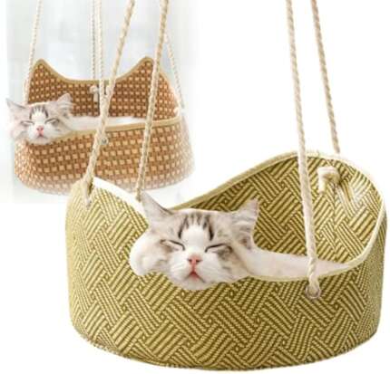 rattan cat hammock