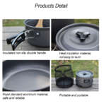 camping cookware set lightweight