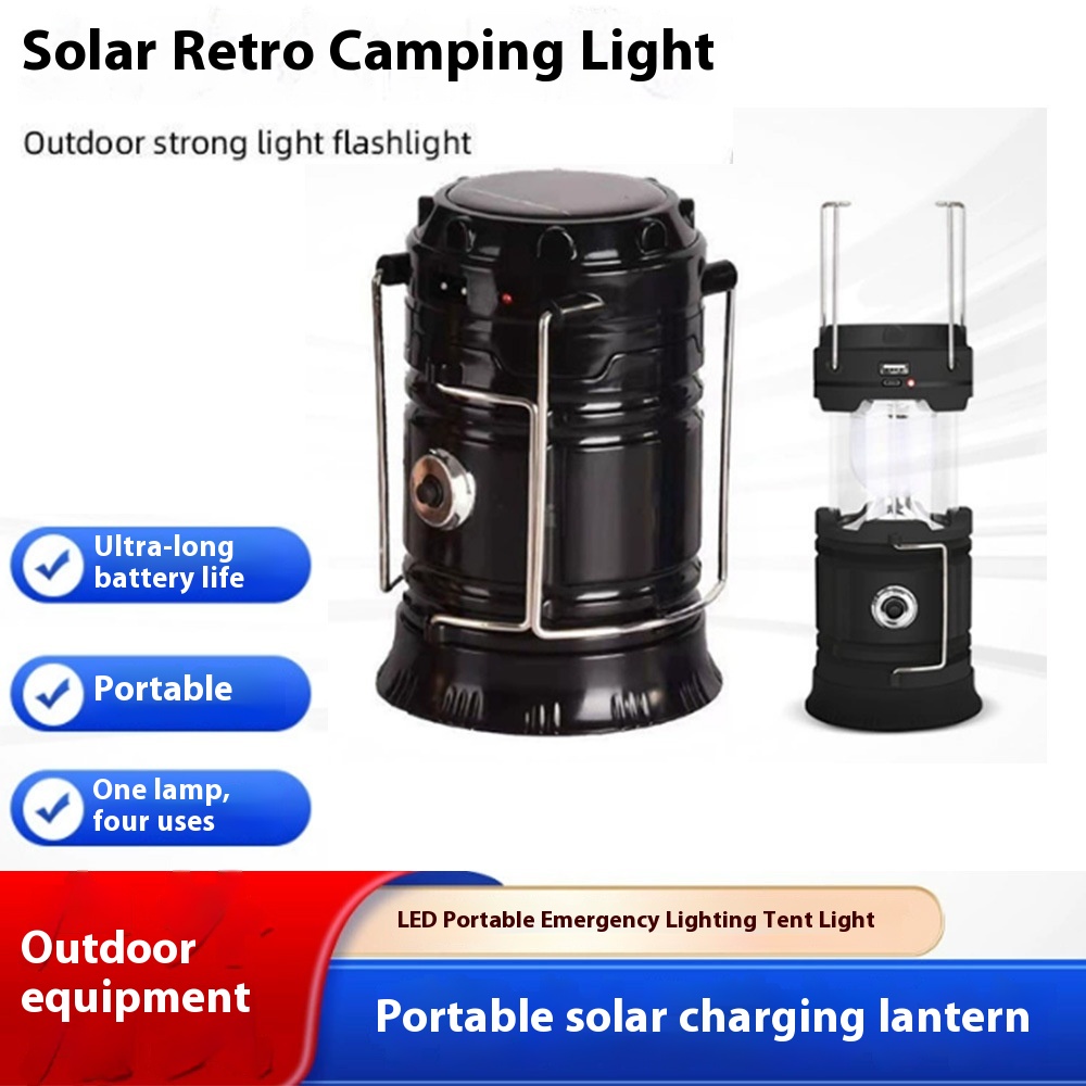 Solar Camping Lamp: Reliable 6-LED Emergency Light solar camping lamp