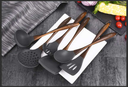 silicone cooking spatula set