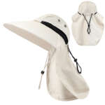 fishing hat with neck flap