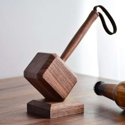 beech wood bottle opener
