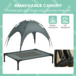 elevated dog bed with canopy