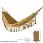 canvas hammock with wooden stick