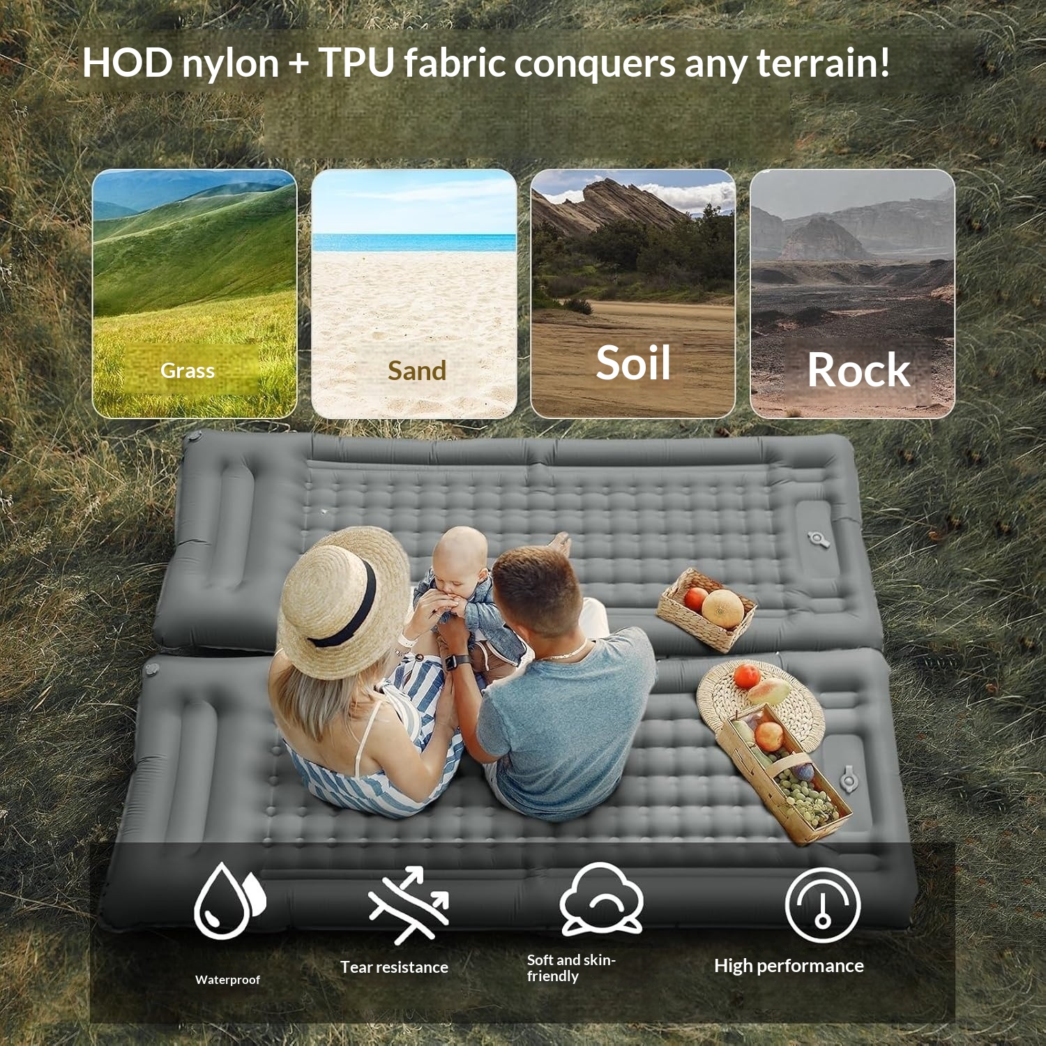 Camping Inflatable Mattress: Trusted 200kg Capacity camping inflatable mattress