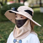 fishing hat with fan
