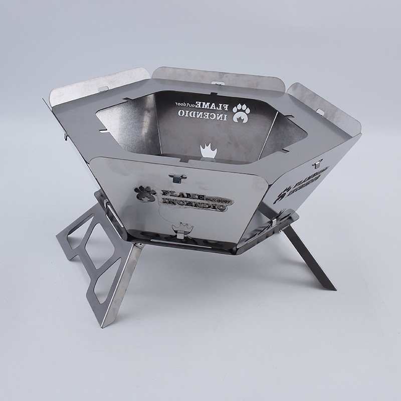 Portable Camping Grill: Rugged 3-5 Person Charcoal BBQ portable camping grill