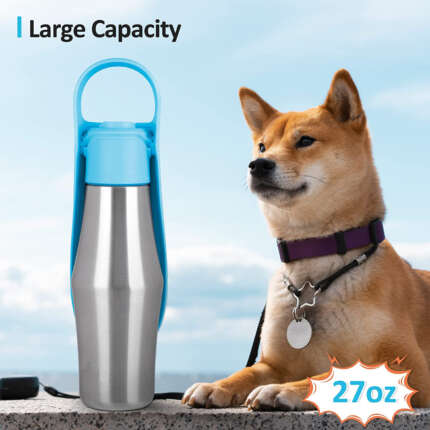 Portable Pet Water Bottle: 8 Colors for Travel